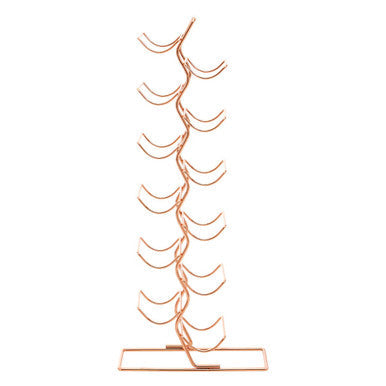 Wren 12 Tier Wine Rack With Copper Finish