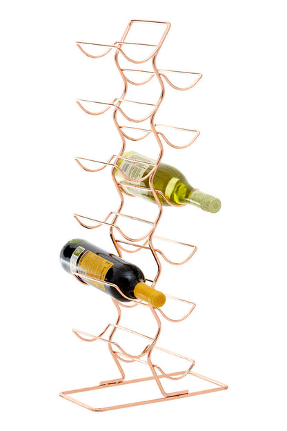 Wren 12 Tier Wine Rack With Copper Finish