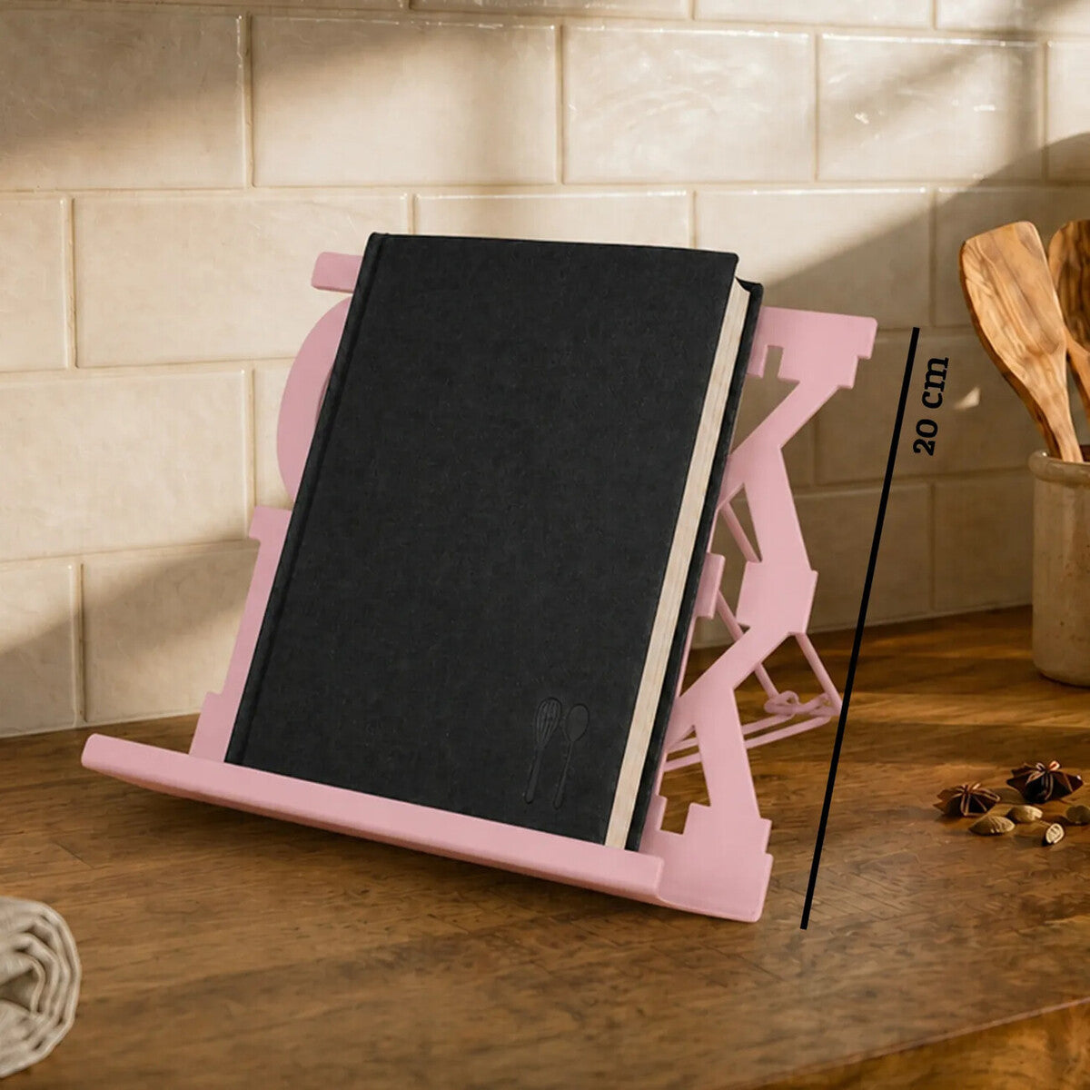 Alpha Cook Book Stand Pink
