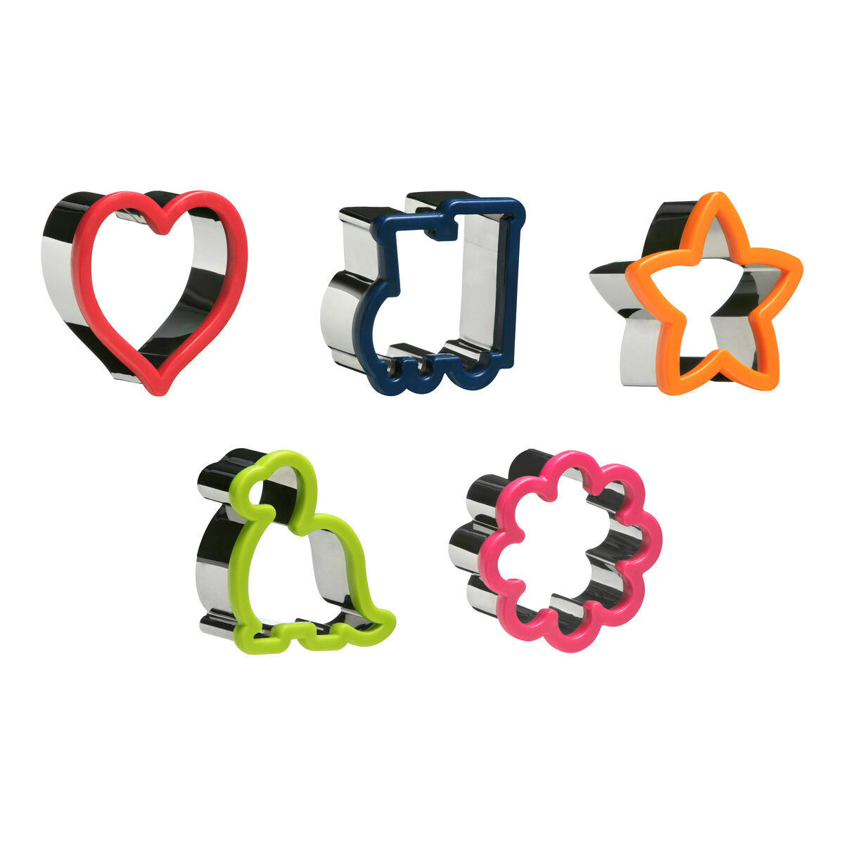 Large Stainless Steel and Red ABS Heart Shape Cookie Cutter