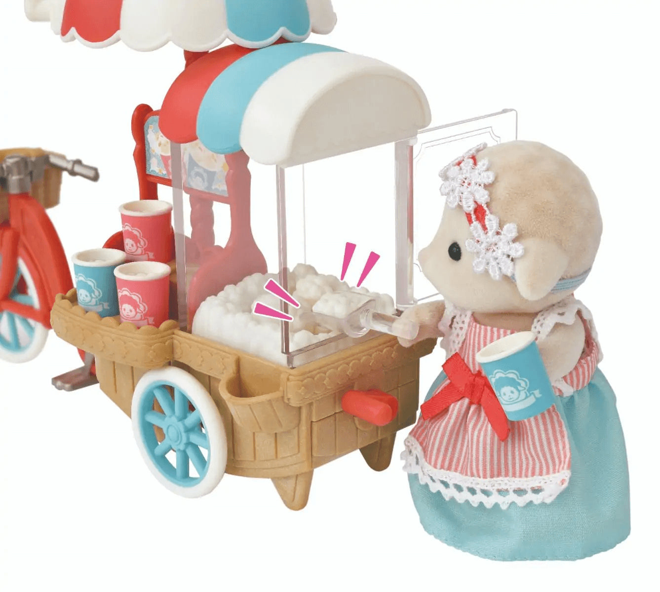 Sylvanian Families Popcorn Delivery Trike Toy Playset for Age 3 and Up