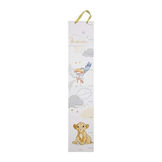 Children's growth chart with cartoon characters on a white background
