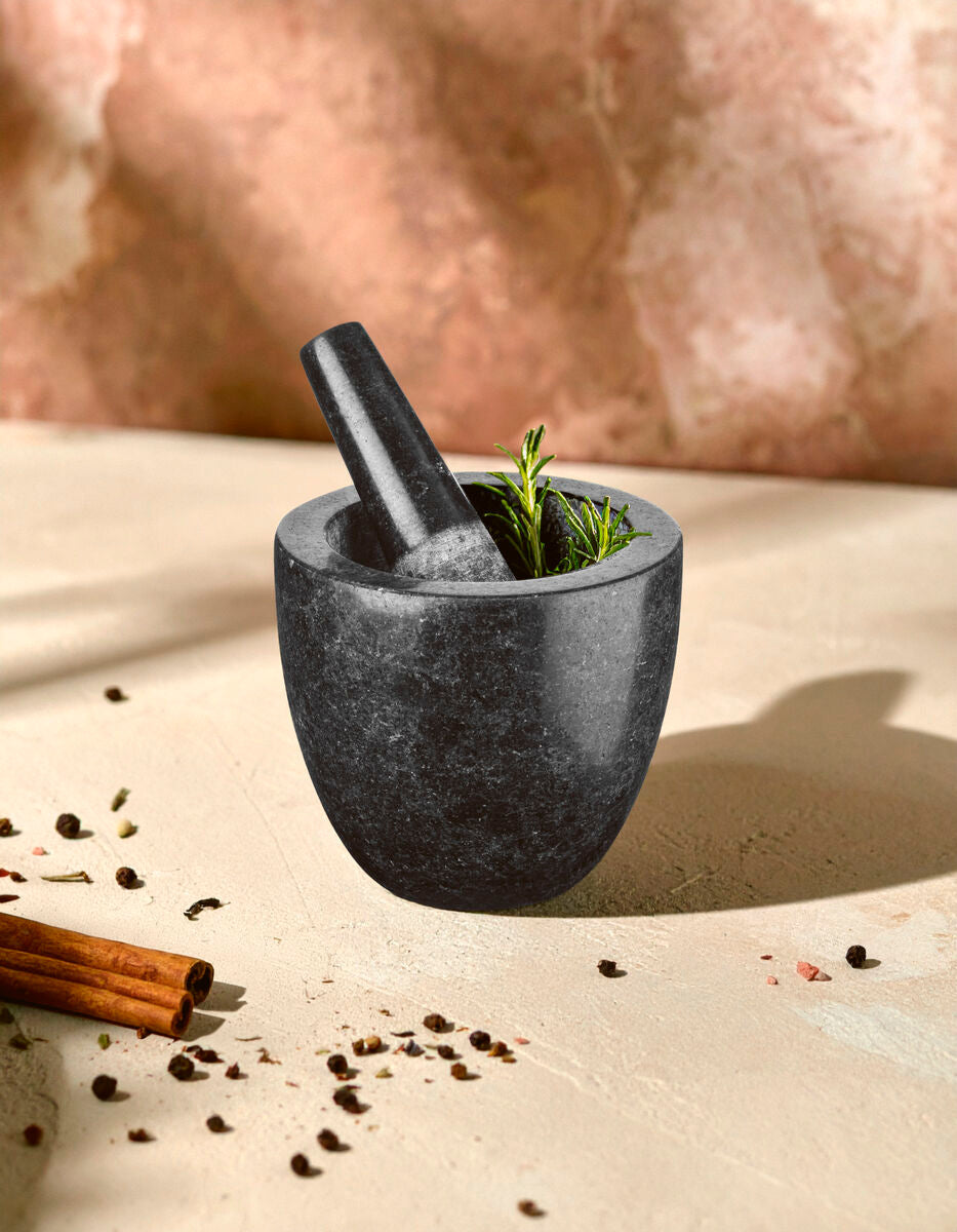 Norse Speckled Charcoal Granite Mortar and Pestle