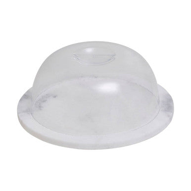 Kindia Round Marble Cheese Board With Dome Lid
