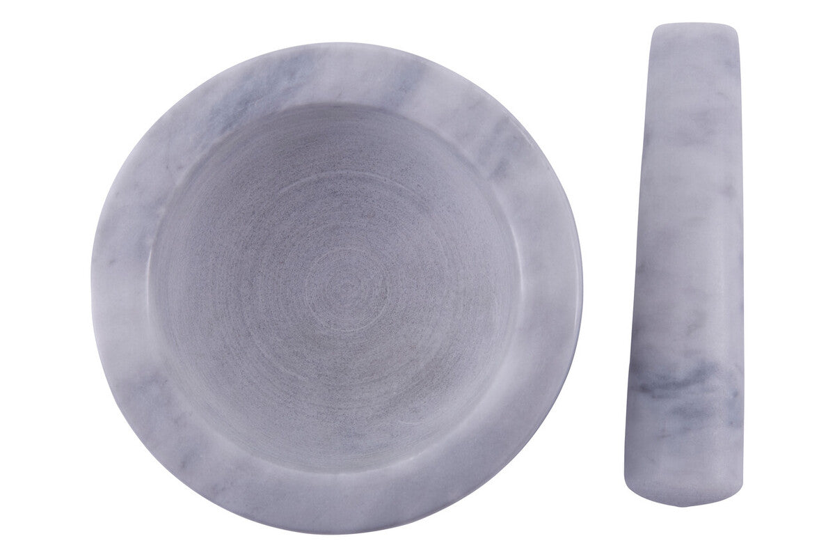 Salerno 250Ml Grey Marble Mortar And Pestle
