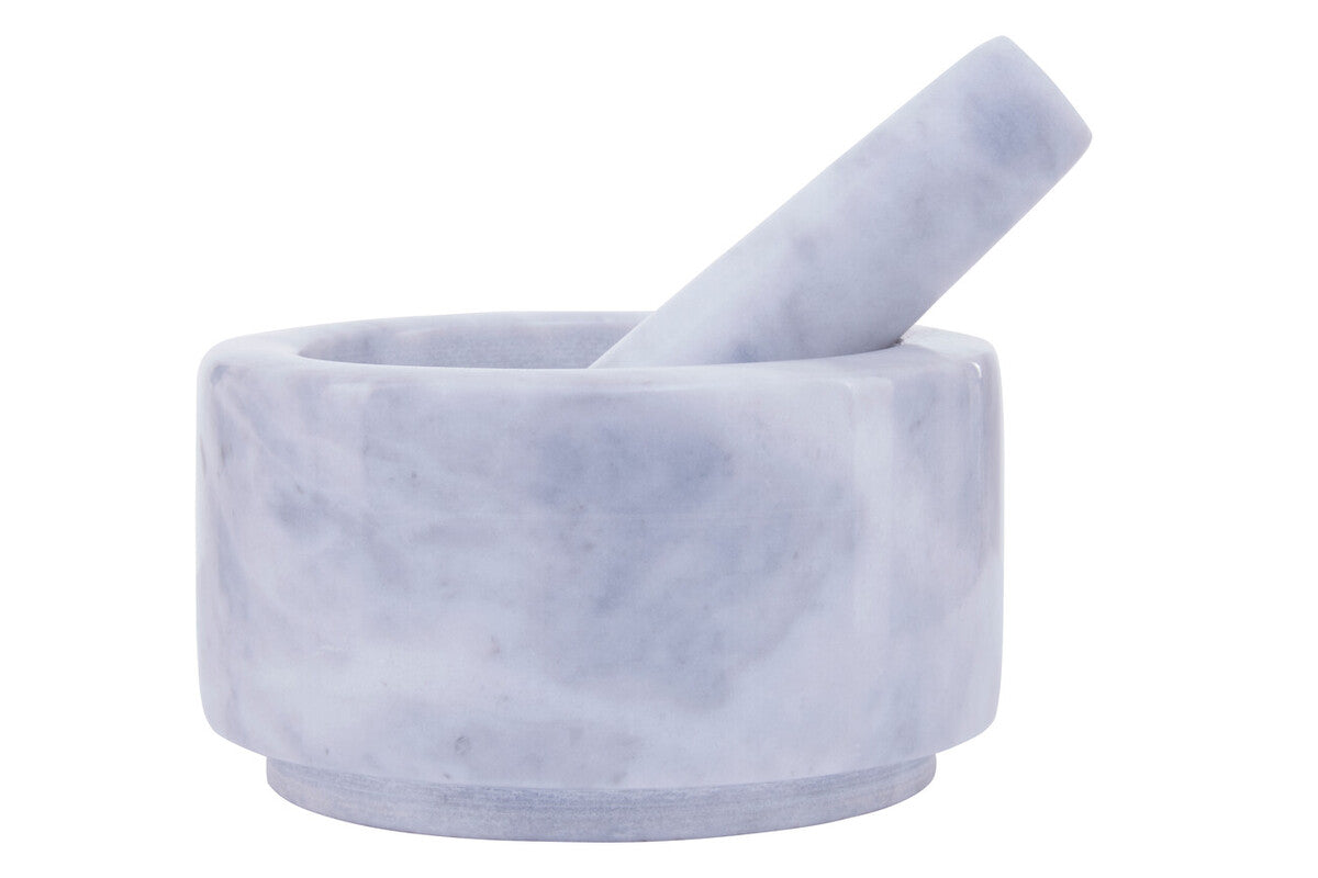 Salerno 250Ml Grey Marble Mortar And Pestle