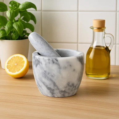 Grey Marble Tapered Mortar and Pestle | Salerno