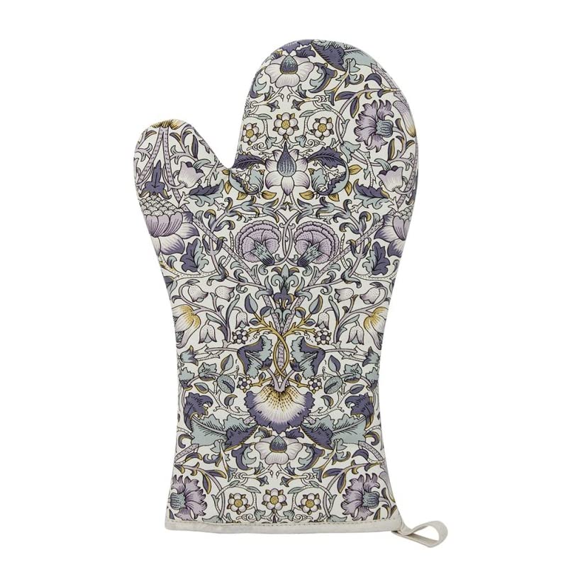 Leonardo Collection William Morris Lodden Print in Blue Single Oven Glove Mitt