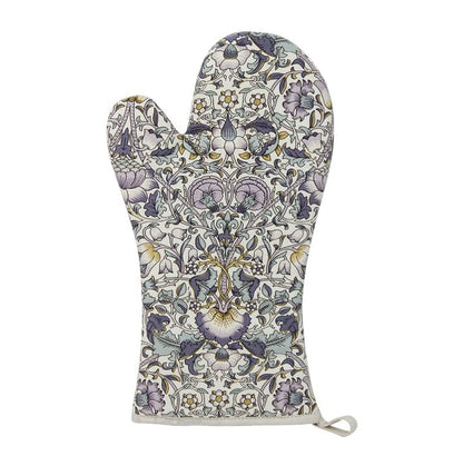Leonardo Collection William Morris Lodden Print in Blue Single Oven Glove Mitt