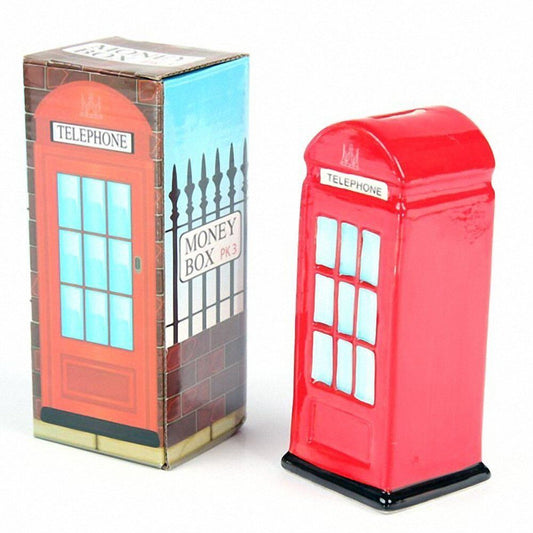 London Red Telephone Box Ceramic Money Box