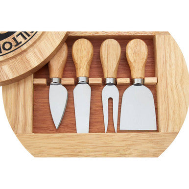 Soka Rubberwood 4pc Cheese Knife Set Wit
