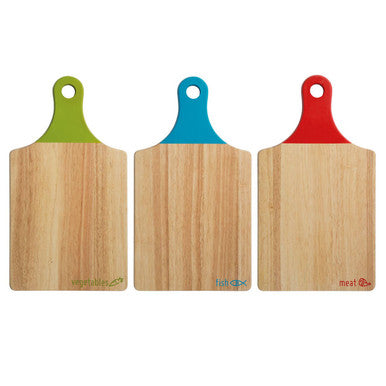 Set of Three Icon Paddle Chopping and Serving Boards