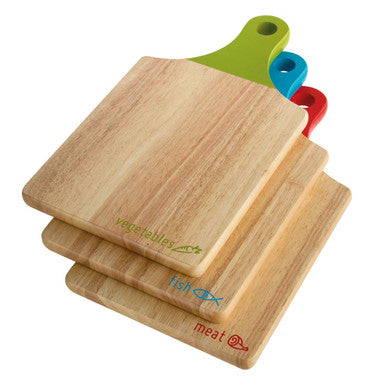 Set of Three Icon Paddle Chopping and Serving Boards