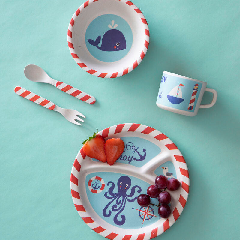 Kids 5 Piece Pirate Bamboo Dinner Set | Eden