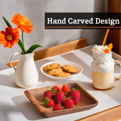 Kora Acacia Wood Large Square Platter