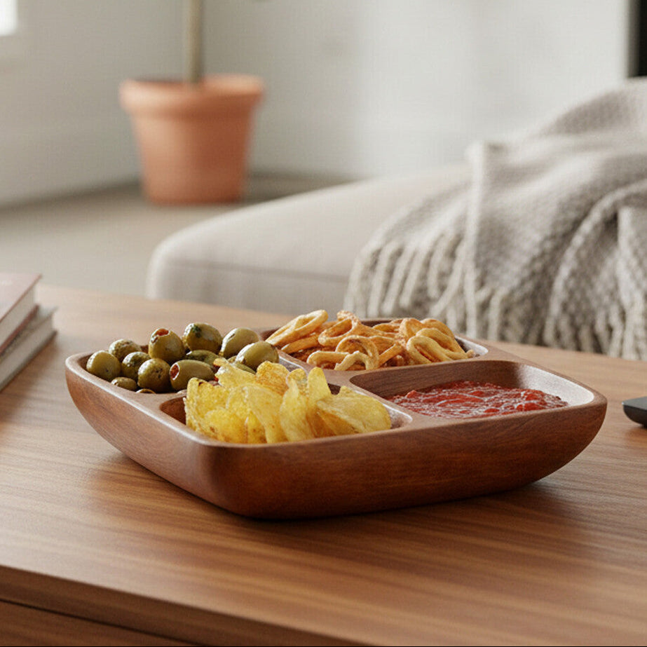 Acacia Four Section Serving Dish - Kora
