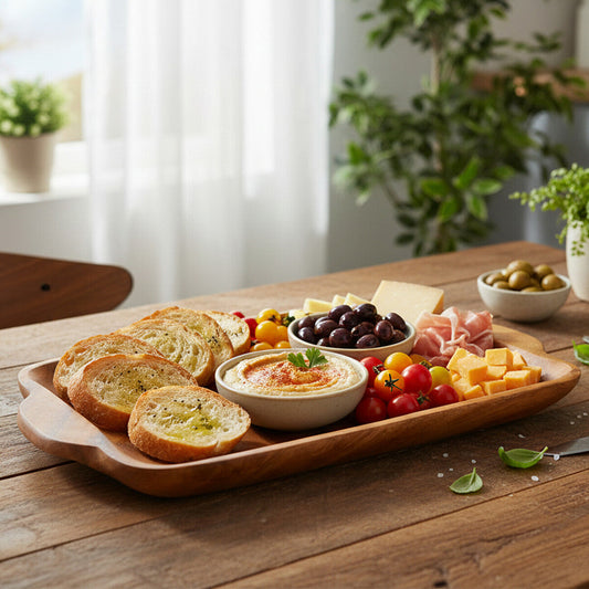 Kora Serving Platter in Acacia Wood