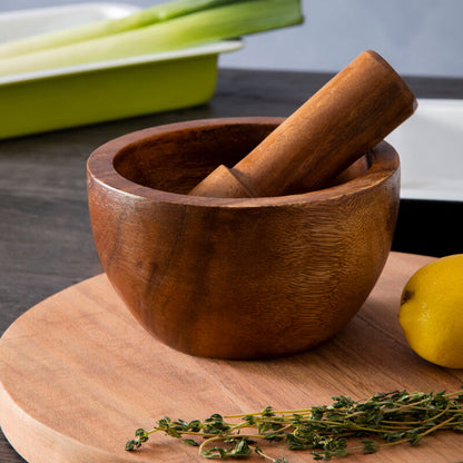 Acacia Wood Mortar and Pestle - Kora
