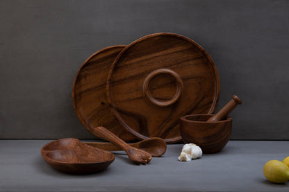 Acacia Wood Tapered Mortar and Pestle | Kora