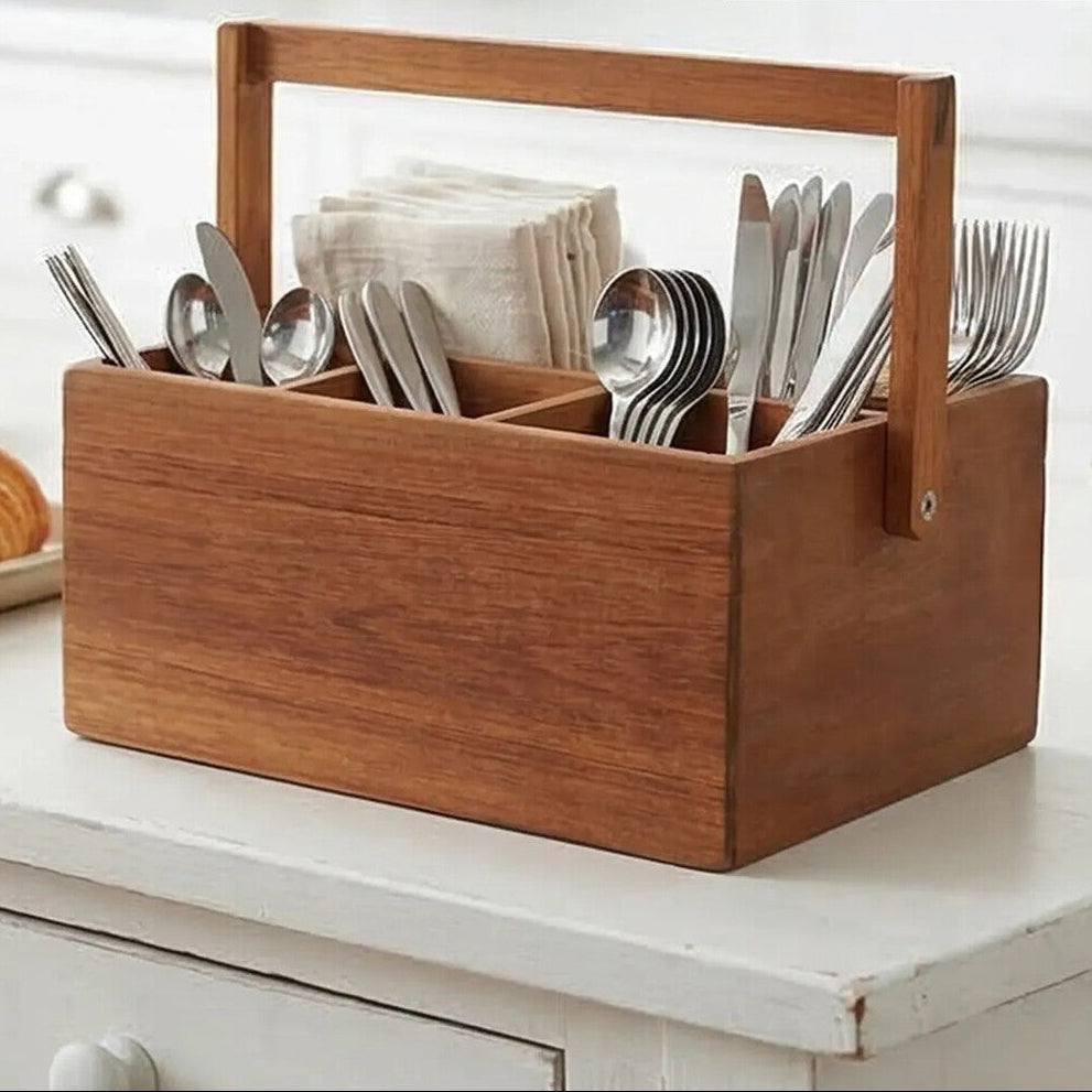 Socorro Acacia Cutlery Caddy