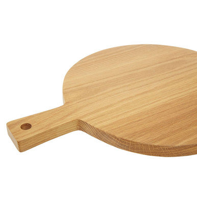 Lyna Round Oak Wood Paddle Chopping And Serving Board
