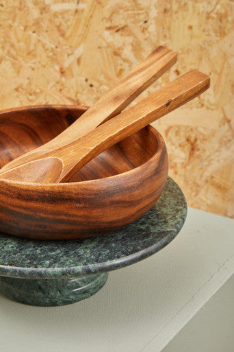 Kora Olive Wood Flat Salad Servers