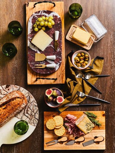 Kora Rectangular Olive Wood Platter With Side Handles