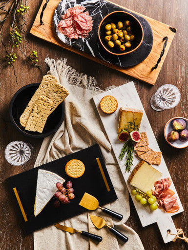 Kora Rectangular Olive Wood Platter With Side Handles