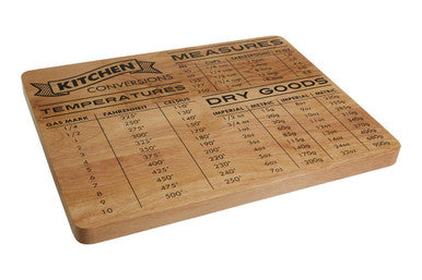 Rubberwood Conversion Table Chopping Board