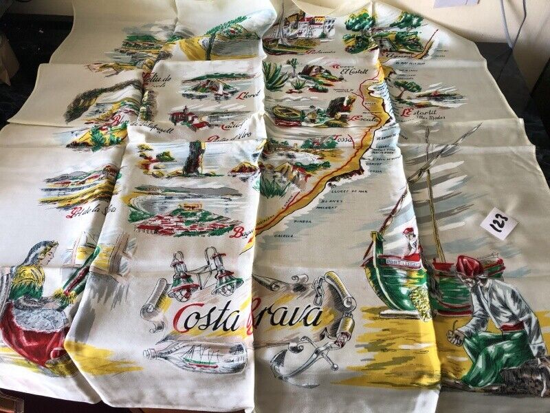 Vintage Ladies Head Square / Scarf - Costa Brava