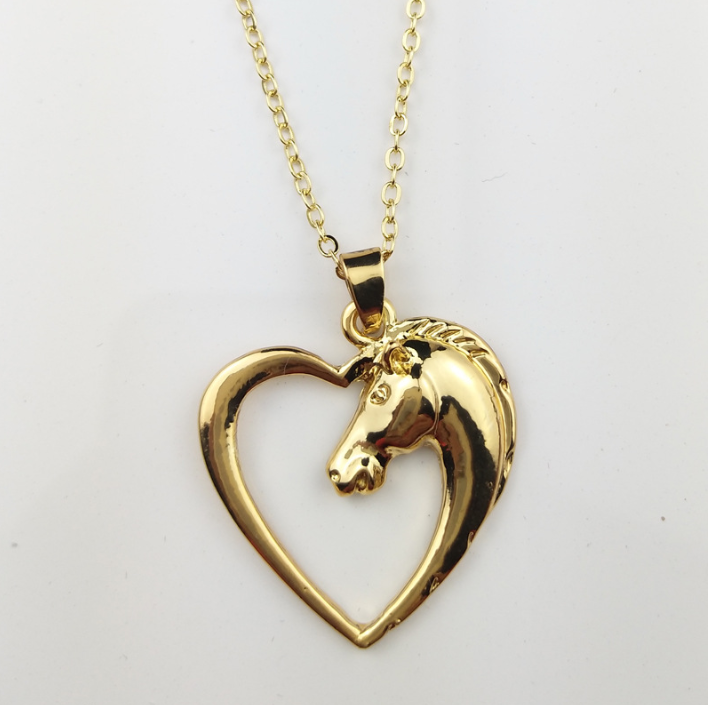 Horse Head Necklace - in Silver or Gold