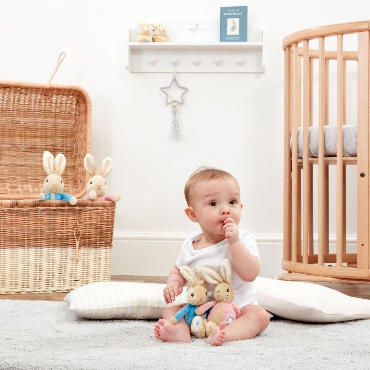 Peter Rabbit & Flopsy Bean Rattles - Assorted Colours - 1 pce