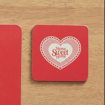 Home Sweet Home Set Of Four Cork Coasters