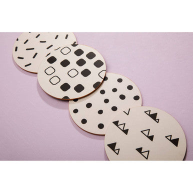 Mimo Set Of 4 Eclectic All Sorts Coaster