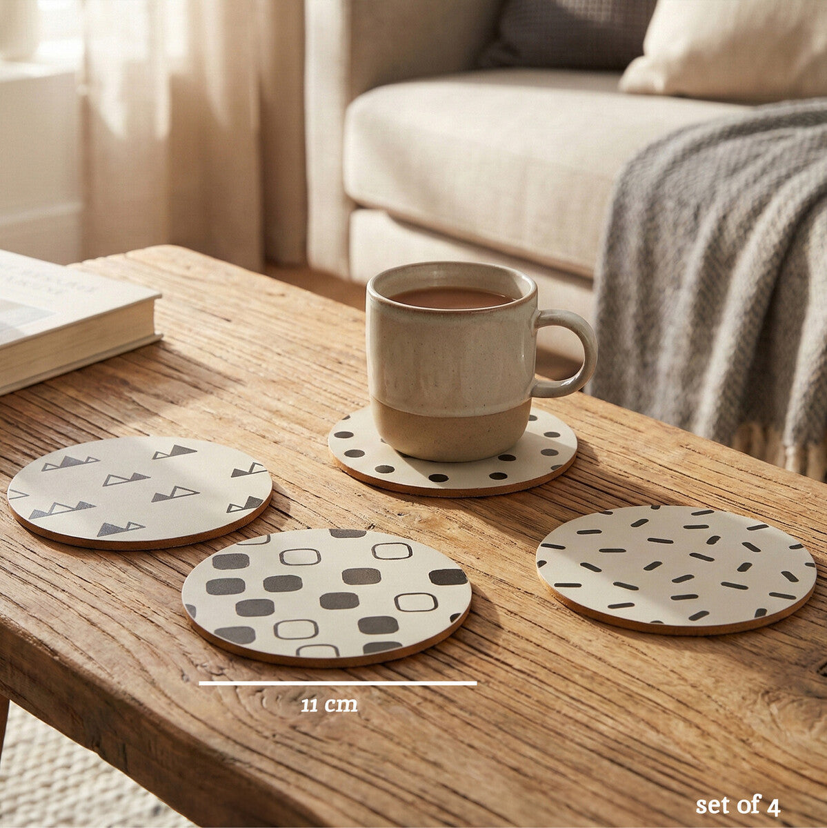 Mimo Set Of 4 Eclectic All Sorts Coaster