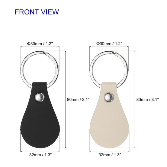 Personalised Engraved PU Leather Keyring Key Fob
