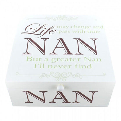 Wooden Memory Keepsake Storage Box ~ Nan
