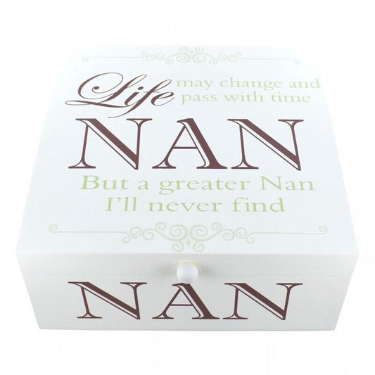 Wooden Memory Keepsake Storage Box ~ Nan