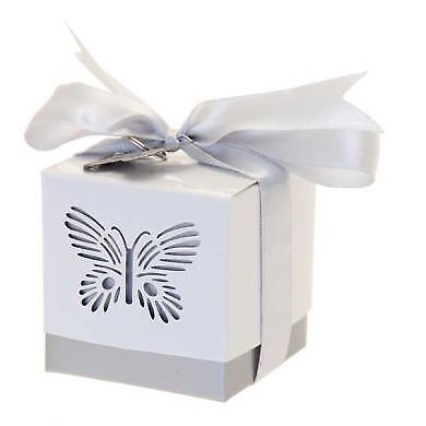 Laser Cut Butterfly Design Favor Box, Pack of 5