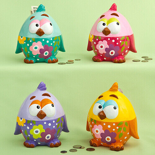 Multicolored Ceramic Baby Chick Money Box Piggy Bank
