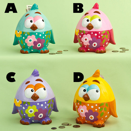 Multicoloured Ceramic Baby Chick Money Box Piggy Bank