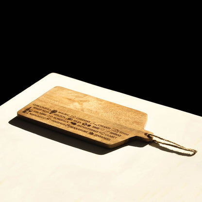 Cheese Board Serving Platter Writing Display Wine Tray
