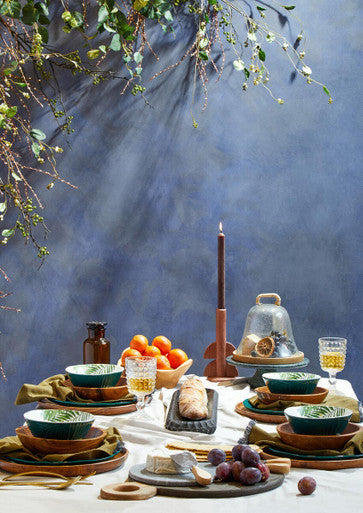 Garner Glass Cheese Dome With Mango Wood Base