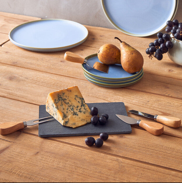 Carter Slate Board And 4 Piece Cheese Knife Set