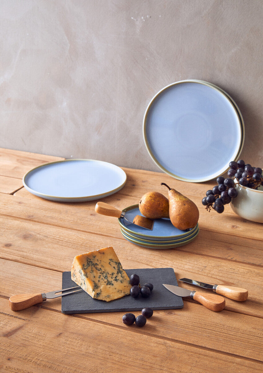 Carter Slate Board And 4 Piece Cheese Knife Set