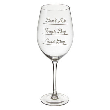 Verity Set Of 2 Do Not Ask Large Wine Glasses