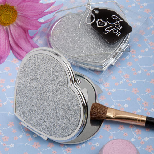Classy Compacts Collection Heart Design Metal Compact