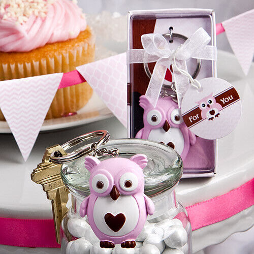 Cute Little Owl Design Keychain ~ Pink or Blue