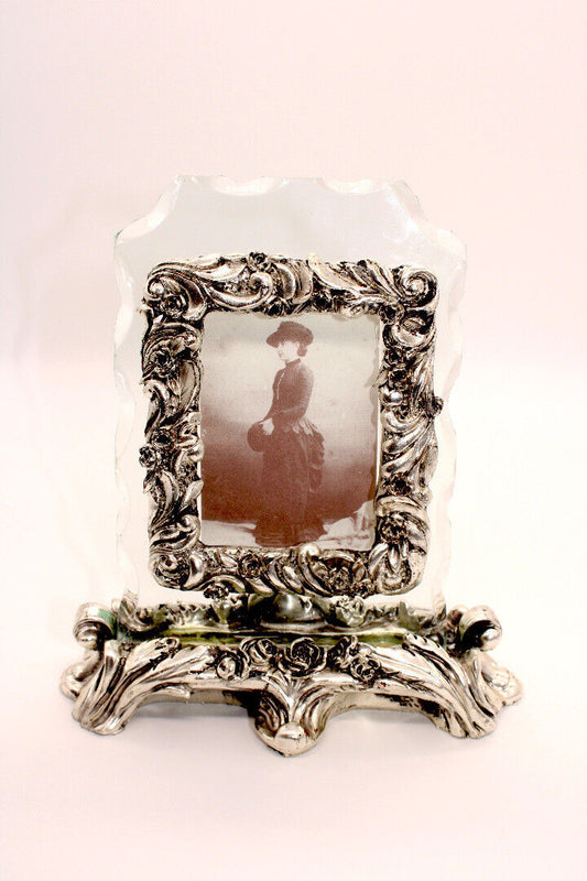 Italian Silver & Glass Photo Frame