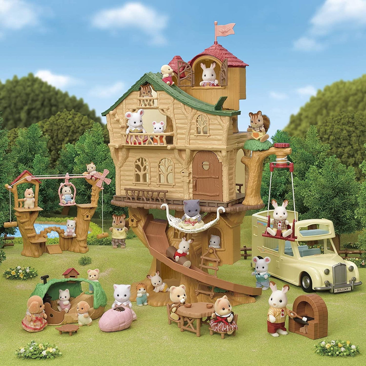 Sylvanian Families Baby Ropeway Park Toy Playset for Ages 3 and Up
